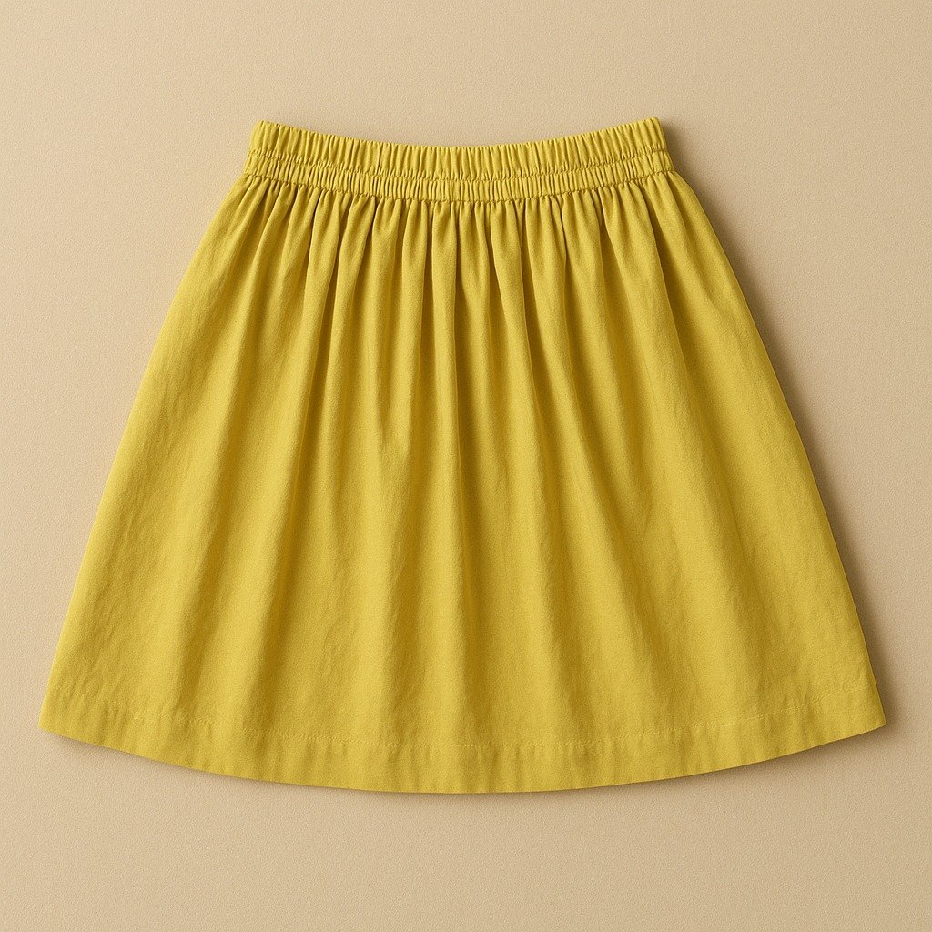 Citron Gathered Skirt — standalone complete unbranded garment